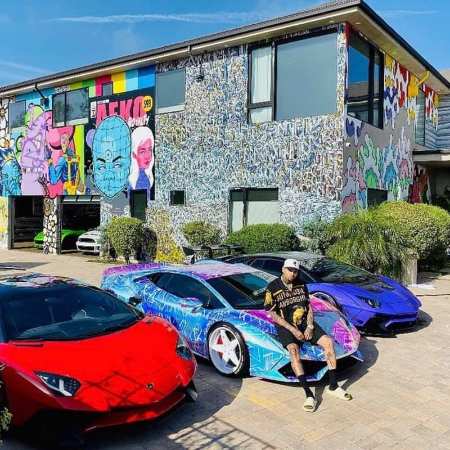 Chris Brown has a cool collection of cars.